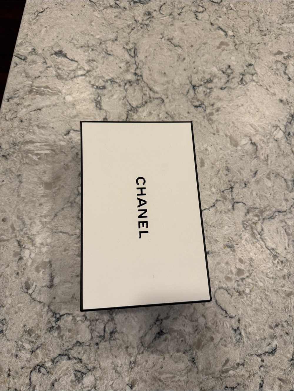 CHANEL White Box with Black Logo and Trim